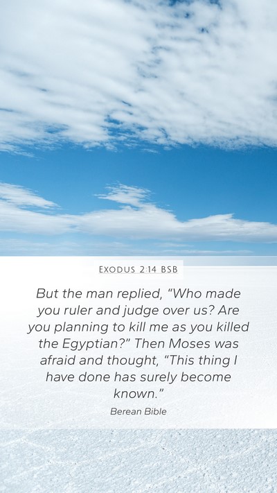 Exodus 2:14 BSB Bible Verse Image