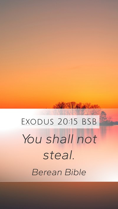 Exodus 20:15 BSB Bible Verse Image