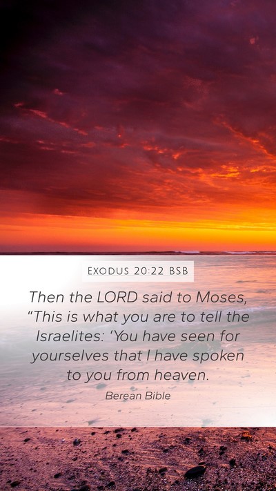 Exodus 20:22 BSB Bible Verse Image