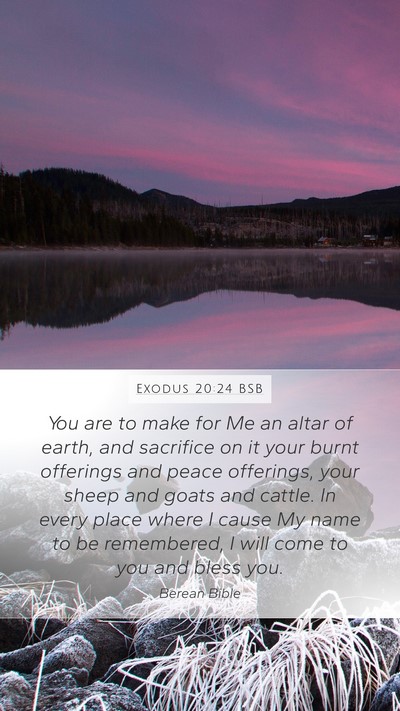 Exodus 20:24 BSB Bible Verse Image