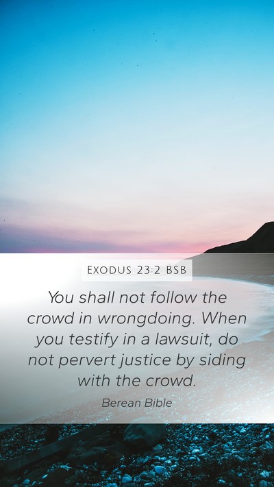 Exodus 23:2 BSB Bible Verse Image