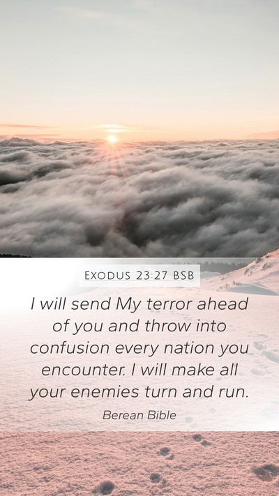 Exodus 23:27 BSB Bible Verse Image