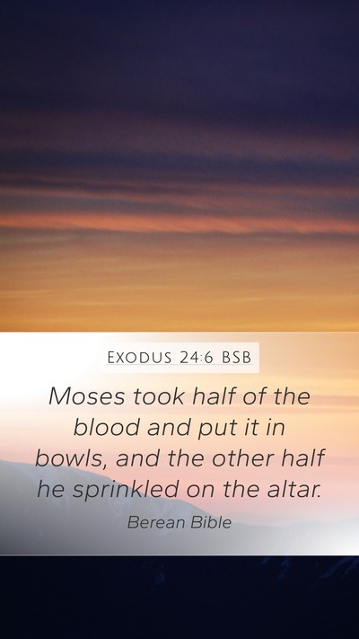 Exodus 24:6 BSB Bible Verse Image