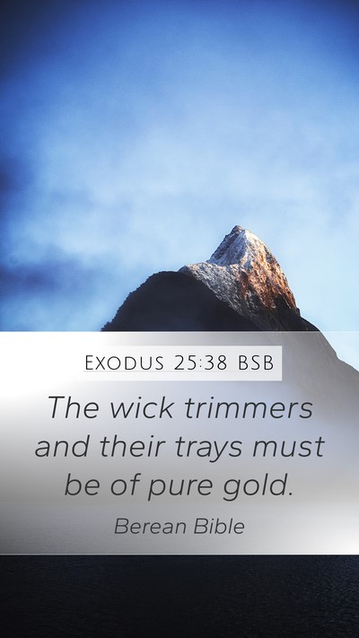 Exodus 25:38 BSB Mobile Phone Wallpaper - The wick trimmers and their trays must be of pure - Mobile Bible Verse Wallpaper