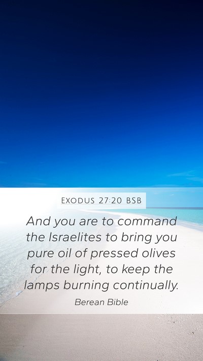 Exodus 27:20 BSB Bible Verse Image