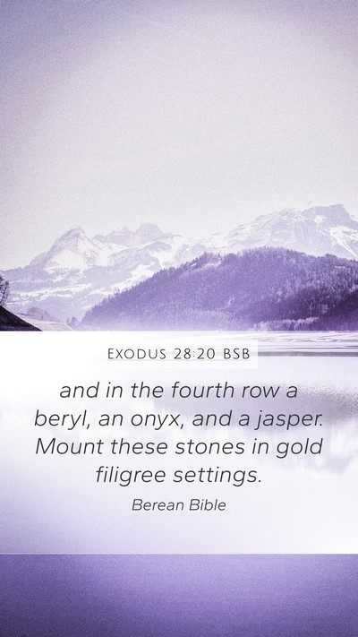 Exodus 28:20 BSB Bible Verse Image