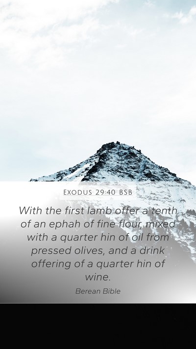 Exodus 29:40 BSB Bible Verse Image