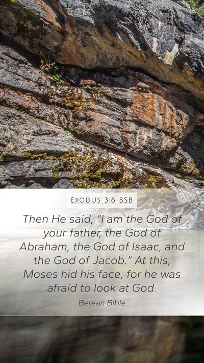 Exodus 3:6 BSB Bible Verse Image