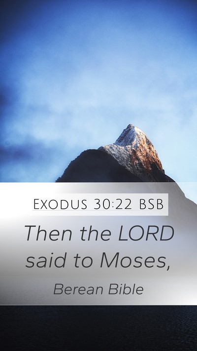 Exodus 30:22 BSB Mobile Phone Wallpaper - Then the LORD said to - Mobile Bible Verse Wallpaper