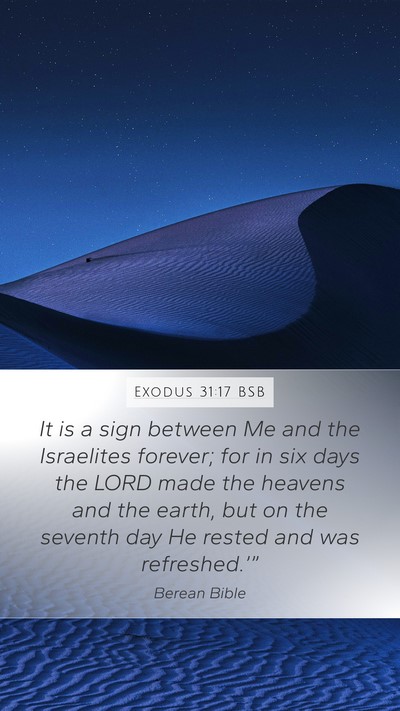 Exodus 31:17 BSB Bible Verse Image