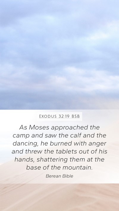 Exodus 32:19 BSB Bible Verse Image