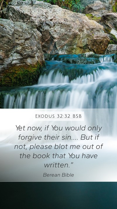 Exodus 32:32 BSB Bible Verse Image