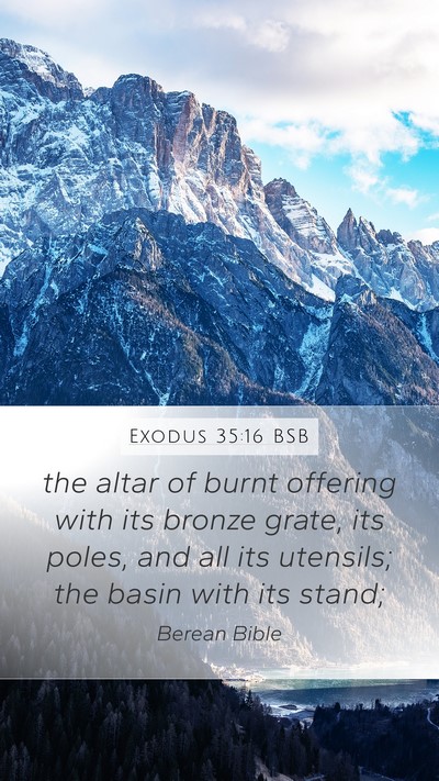 Exodus 35:16 BSB Bible Verse Image