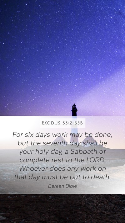 Exodus 35:2 BSB Bible Verse Image