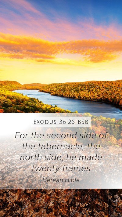 Exodus 36:25 BSB Mobile Phone Wallpaper - For the second side of the tabernacle, the north - Mobile Bible Verse Wallpaper