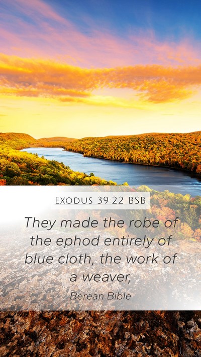 Exodus 39:22 BSB Bible Verse Image