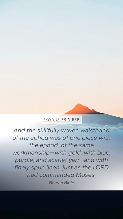 Exodus 39:5 BSB Bible Verse Image