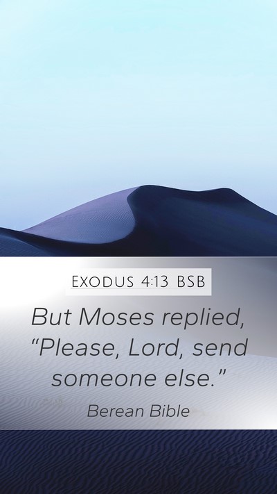 Exodus 4:13 BSB Bible Verse Image