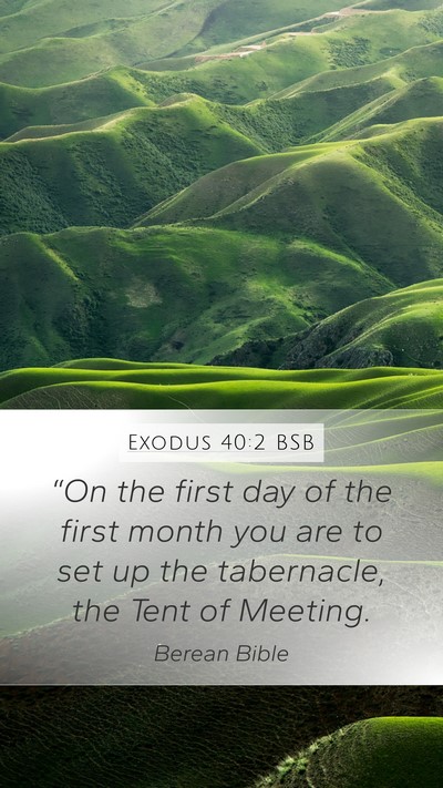 Exodus 40:2 BSB Bible Verse Image