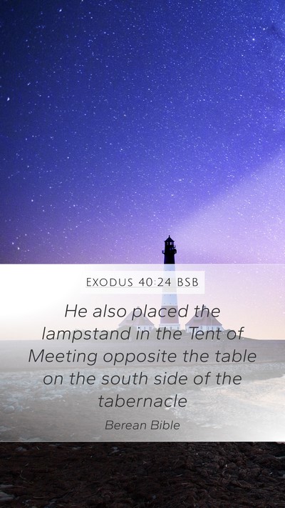 Exodus 40:24 BSB Bible Verse Image