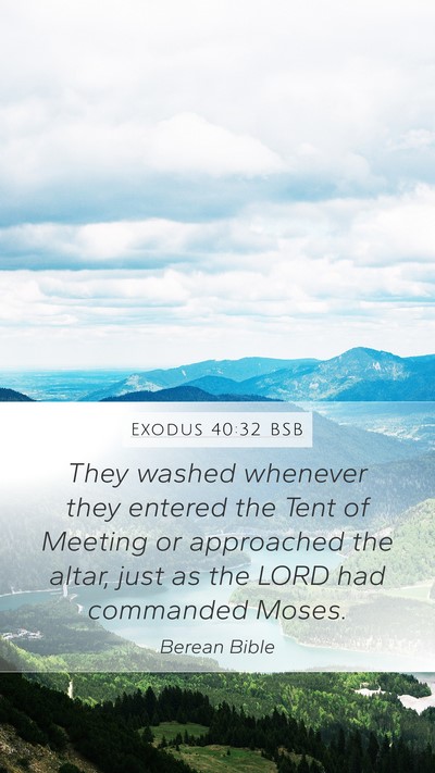 Exodus 40:32 BSB Bible Verse Image