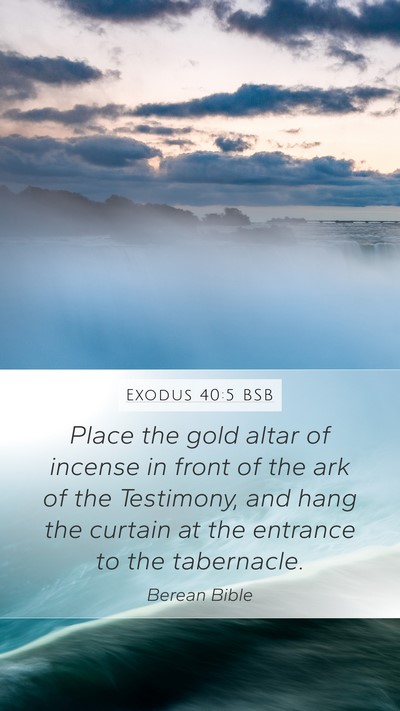 Exodus 40:5 BSB Bible Verse Image