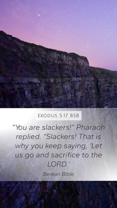 Exodus 5:17 BSB Bible Verse Image