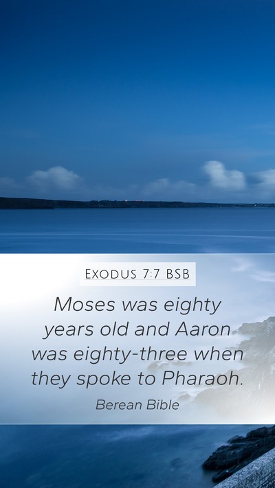 Exodus 7:7 BSB Mobile Phone Wallpaper - Moses was eighty years old and Aaron was - Mobile Bible Verse Wallpaper
