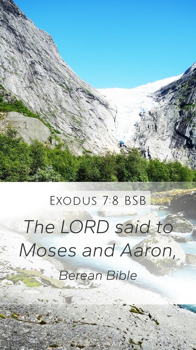Exodus 7:8 BSB Mobile Phone Wallpaper - The LORD said to Moses and - Mobile Bible Verse Wallpaper