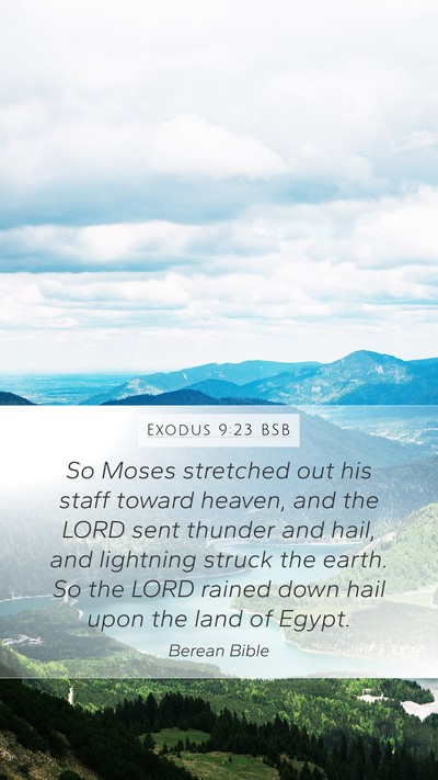 Exodus 9:23 BSB Bible Verse Image