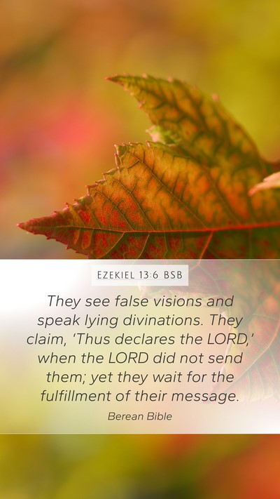 Ezekiel 13:6 BSB Bible Verse Image