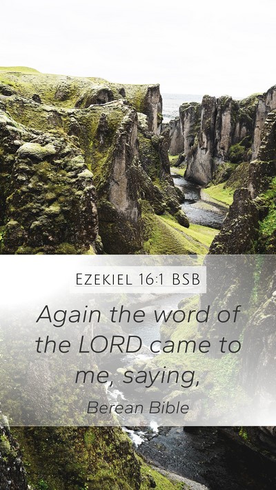 Ezekiel 16:1 BSB Mobile Phone Wallpaper - Again the word of the LORD came to me, - Mobile Bible Verse Wallpaper