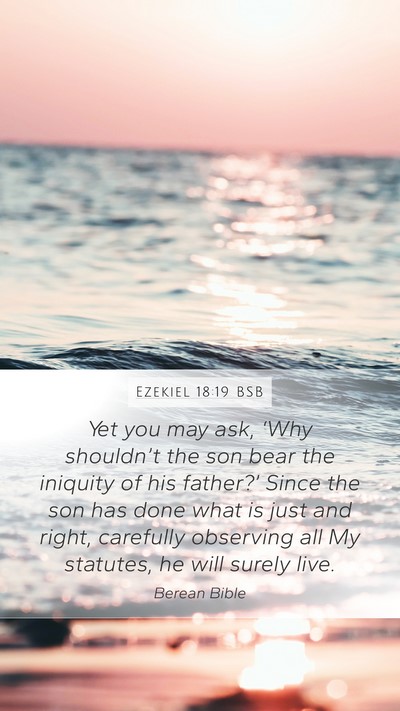 Ezekiel 18:19 BSB Bible Verse Image
