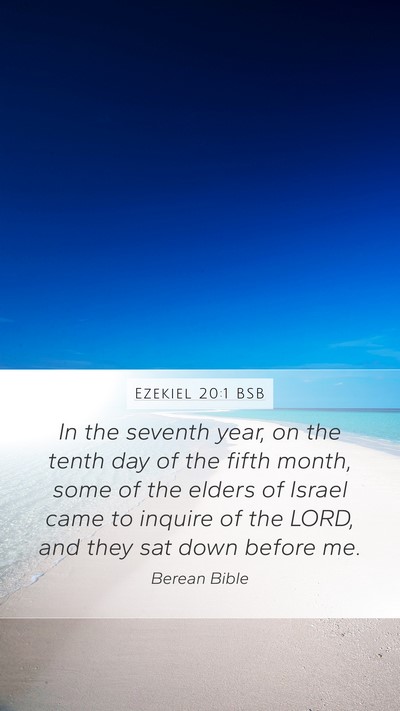 Ezekiel 20:1 BSB Bible Verse Image