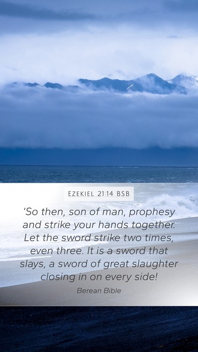 Ezekiel 21:14 BSB Bible Verse Image