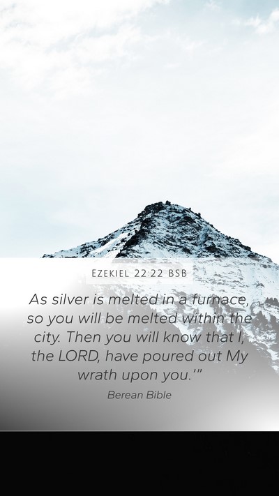 Ezekiel 22:22 BSB Bible Verse Image
