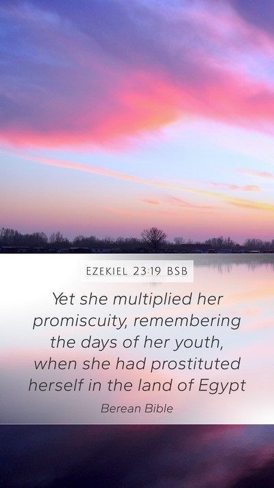 Ezekiel 23:19 BSB Bible Verse Image