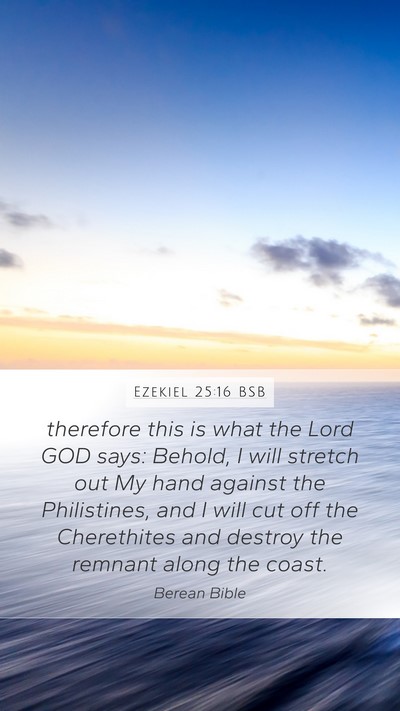 Ezekiel 25:16 BSB Bible Verse Image