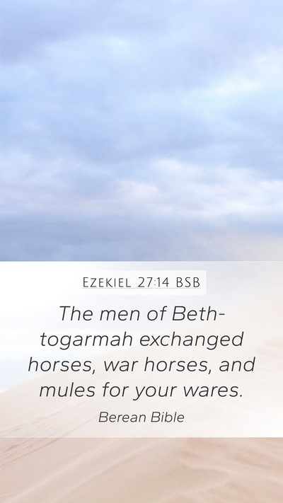 Ezekiel 27:14 BSB Bible Verse Image