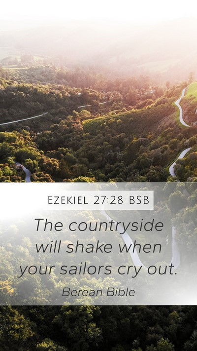Ezekiel 27:28 BSB Bible Verse Image