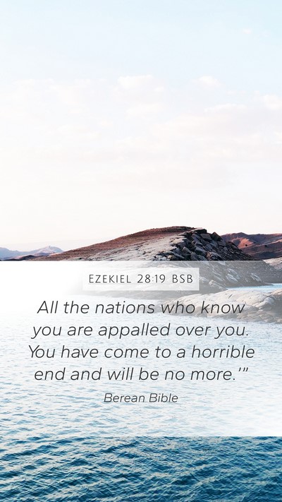 Ezekiel 28:19 BSB Bible Verse Image