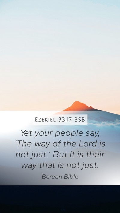 Ezekiel 33:17 BSB Bible Verse Image