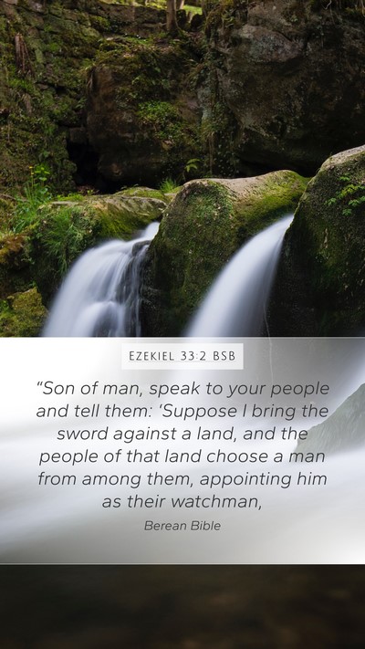 Ezekiel 33:2 BSB Bible Verse Image