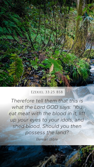 Ezekiel 33:25 BSB Bible Verse Image