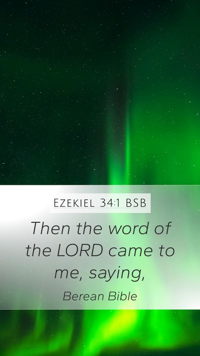Ezekiel 34:1 BSB Bible Verse Image