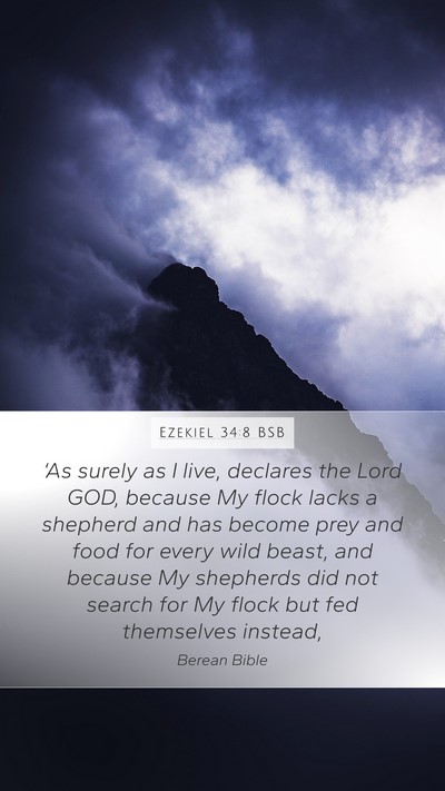 Ezekiel 34:8 BSB Bible Verse Image