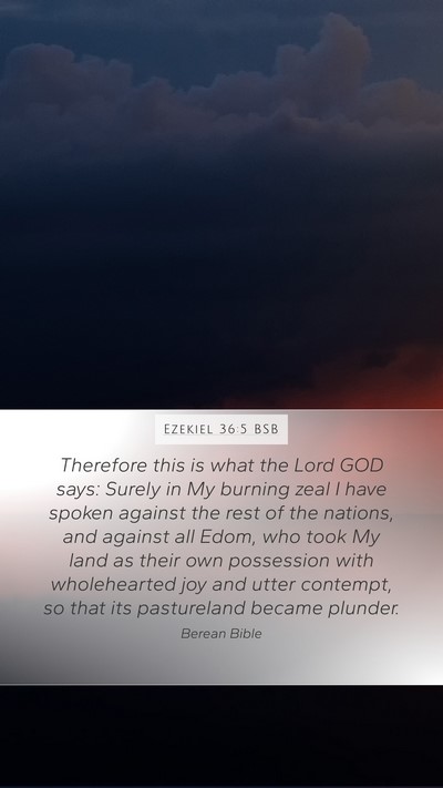 Ezekiel 36:5 BSB Bible Verse Image