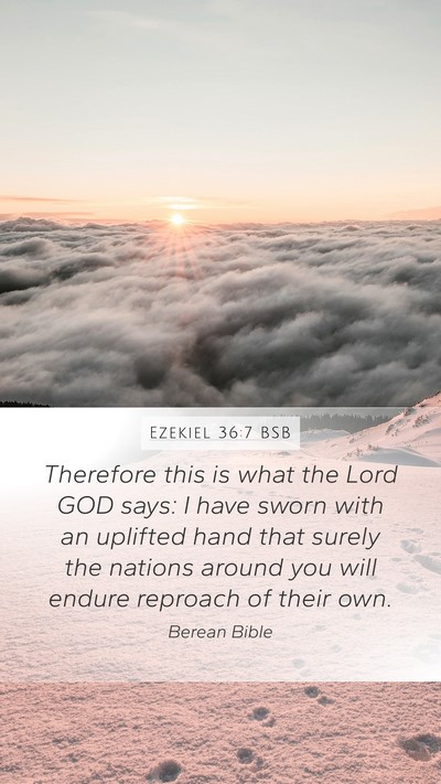 Ezekiel 36:7 BSB Bible Verse Image