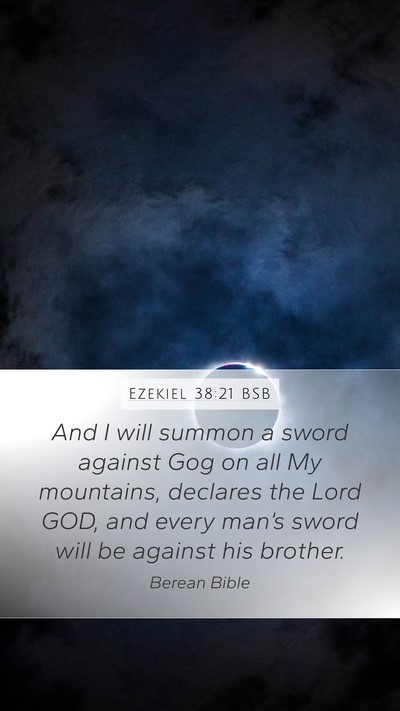 Ezekiel 38:21 BSB Bible Verse Image