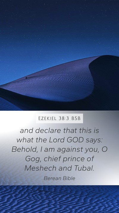 Ezekiel 38:3 BSB Bible Verse Image